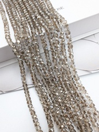 Стекло плоский бочонок 4*2.6мм, серый