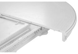 Деревянный стол Нозеан 120(160)х120х76 серебро / белый