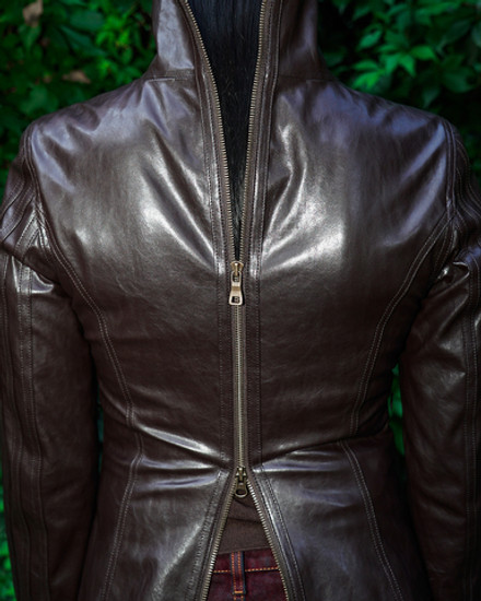Куртка из экокожи с молниями