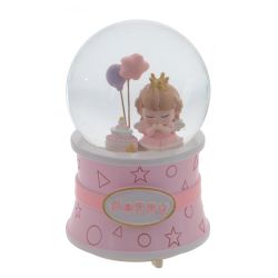 GAEM Фигурка декоративная "Ангел" в стекл шаре (муз, подсвет, вьюга, 3xAAA н/п), D10 см, L10 W10 H16 см