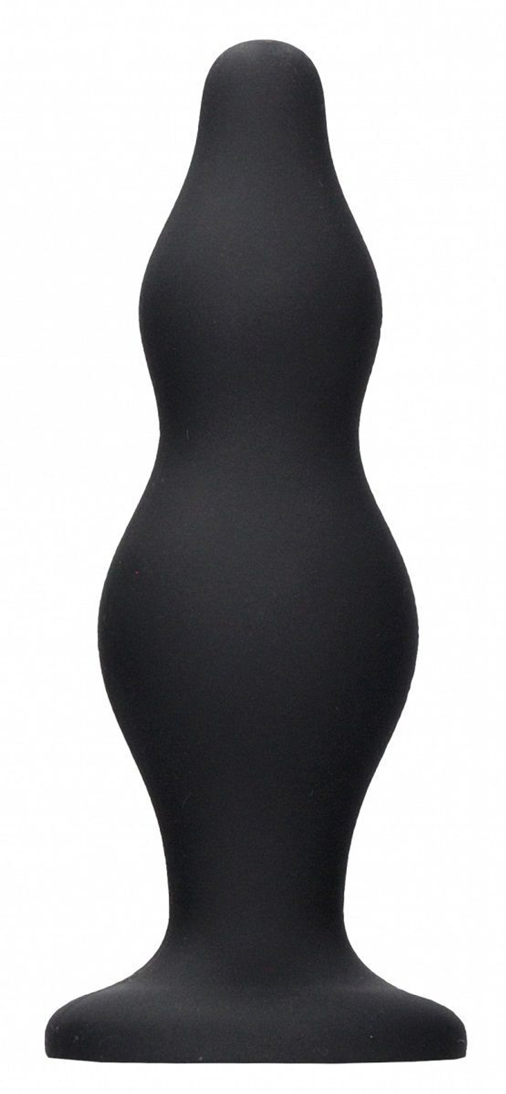 Черная анальная пробка Bubble Butt Plug - 11,6 см. (Цвет: черный)