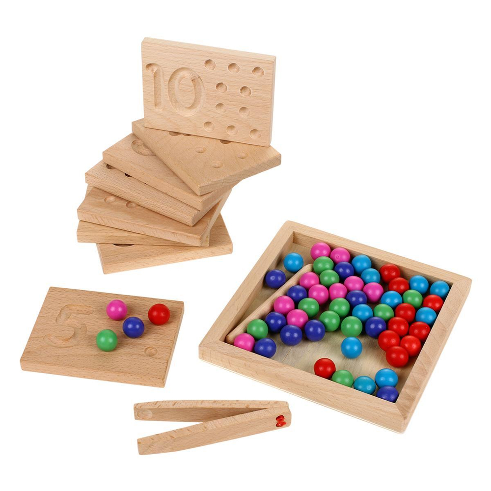 Развивающая игрушка деревянная Шарики, коробка C-41666