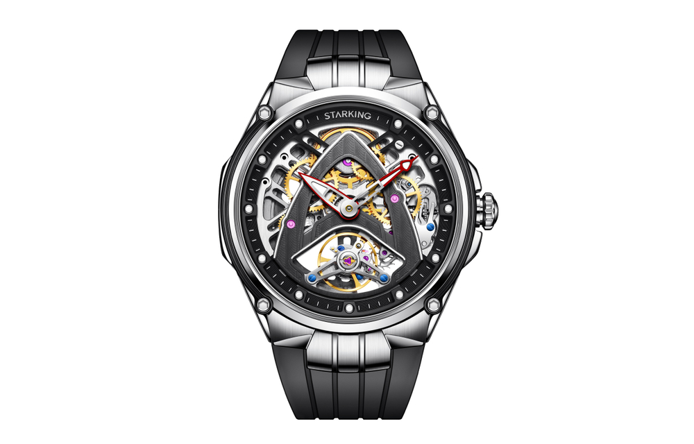 STARKING Limited Collaboration Spece X Trendy Automatic Mechanical Movement Silicone Strap Watch Men"s Watches