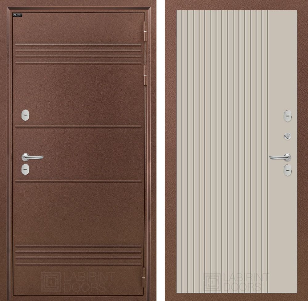 Входная дверь Лабиринт Термо Лайт - 29 Капучино с терморазрывом
