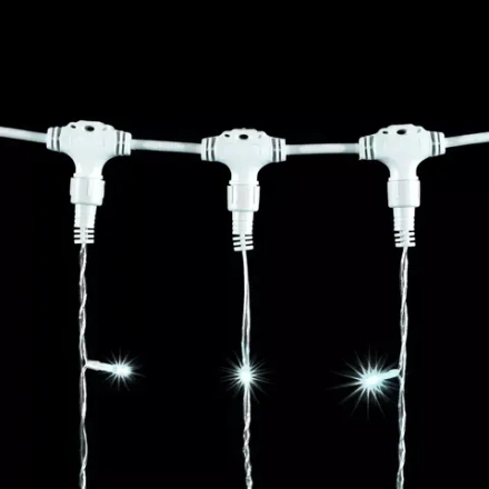 Светодиодный занавес 2*2 м., 400 белых LED ламп, прозрачный провод ПВХ, LTC (PCL402-10-2W)