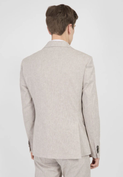 Мужской костюм тройка (серо-бежевый) А50