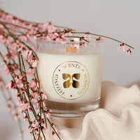 Свеча в стеклянном стакане 320 мл, «Фрезия под дождем»