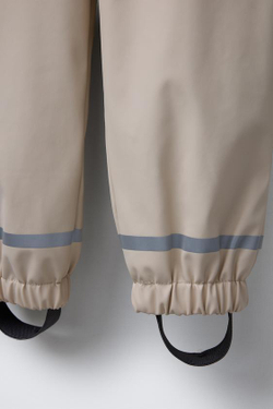 ZARA ПРОРЕЗИНЕННЫЙ КОМБИНЕЗОН WATER-REPELLENT, ЭКРЮ