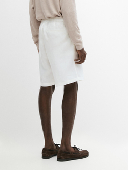 Massimo Dutti Короткие бермуды из 100% льна, белый