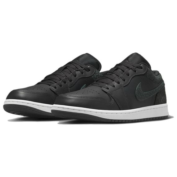 Jordan Air Jordan 1 Винтажные баскетбольные кроссовки Low Топ Черные Мужские