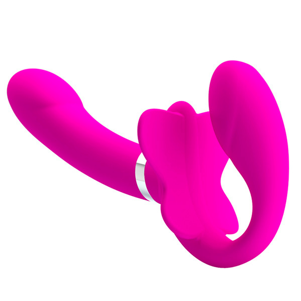 Лиловый безремневой вибрострапон Pretty Love Valerie BW-022061