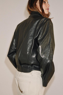 ZARA КУРТКА ИЗ ИСКУССТВЕННОЙ КОЖИ — ZW COLLECTION, СЕРЫЙ