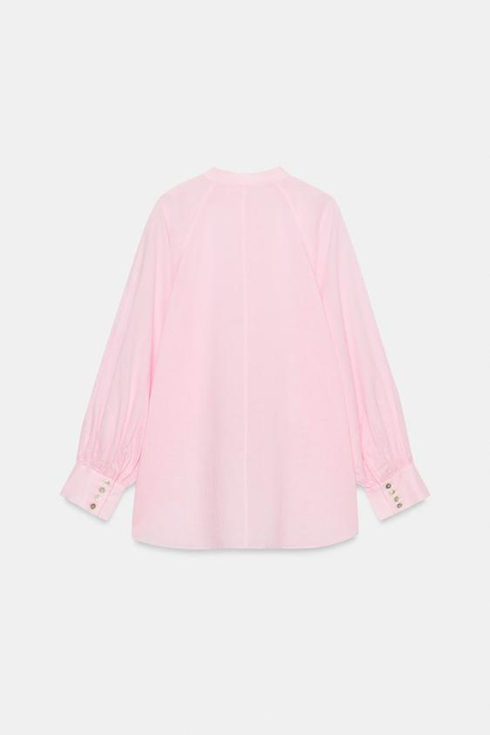 ZARA СВОБОДНАЯ РУБАШКА С РАМИ — ZW COLLECTIO, РОЗОВЫЙ