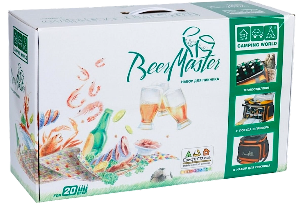 Набор для пикника CW  PL-002 Beer Maste Пивной (на 4 персоны,вмещ.20бут пива)
