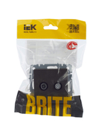 BRITE Розетка двойная TV+SAT РТВ/РСп12-БрТБ темная бронза IEK
