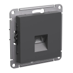 ATLASDESIGN РОЗЕТКА компьютерная RJ45 кат. 6A, механизм, БАЗАЛЬТ