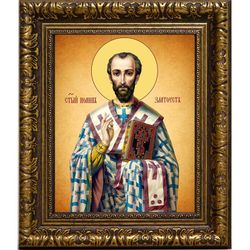 Иоанн Златоуст Святитель. Икона на холсте.