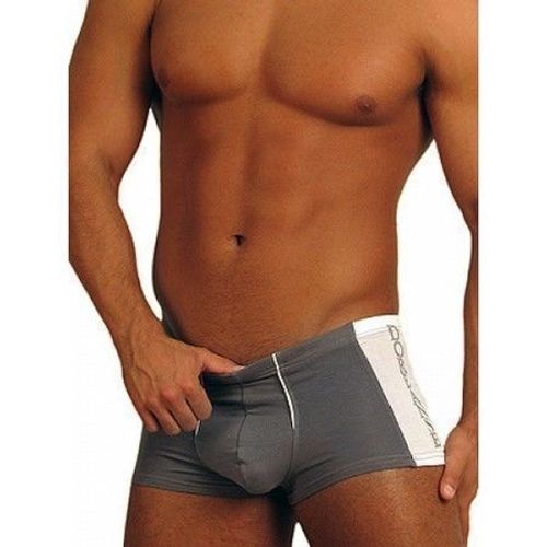 Мужские трусы хипсы серые с белыми вставками Doreanse 1599