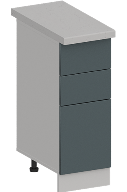 Кухня Модуль ШН3Я 300 Белый / Бирюзовая мята