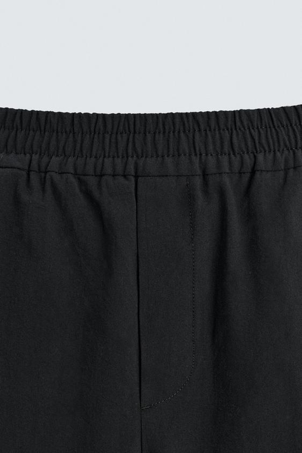 ZARA ХЛОПКОВЫЕ ШОРТЫ RELAXED FIT, ЧЕРНЫЙ