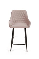 Стул полубарный Robert, бархат пепельно-бежевый 25