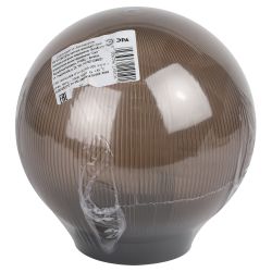 Садово-парковый светильник ЭРА НТУ 02-60-205 шар дымчатый призма на опору / кронштейн IP44 Е27 max60Вт d200mm | Садовые и парковые светильники