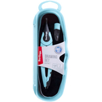 Готовальня 2предмета, циркуль 135мм, аквамарин, пластик. футляр. "Instinct"DS_00002d. (Berlingo)