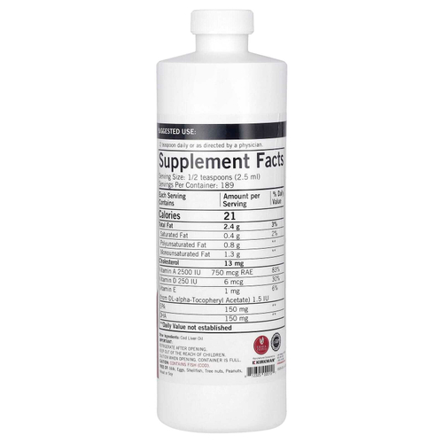 Kirkman Labs, жидкий жир печени трески, 473 мл (16 жидк. унций)