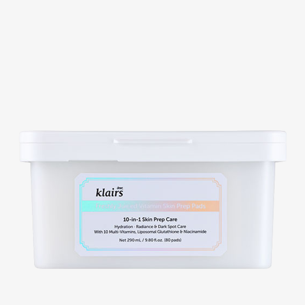 DEAR, KLAIRS Многофункциональные витаминные пэды для лица Freshly Juiced Vitamin Skin Prep Pads (290 мл)