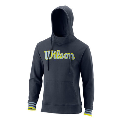 Мужская кофта теннисная Wilson Script Eco Slimfit Hoody Men - Blue, Yellow