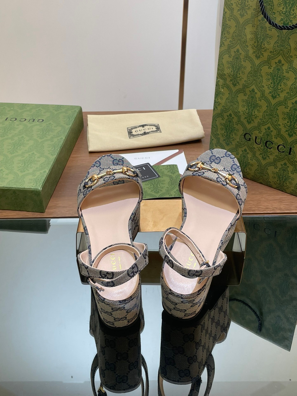 Gucci Horsebit Flatform Sandal