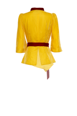 Бархатный жакет с баской 37-18FW