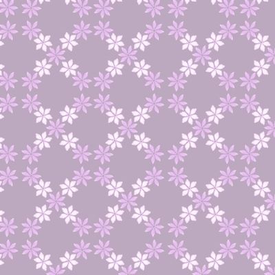 Зиг-заг цветочный фиолетовый узор