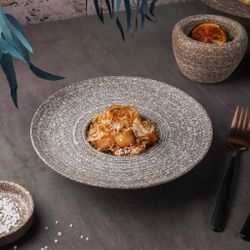 Тарелка глубокая 100 мл d 22 см h5 см для пасты/супа Brown Untouched Taiga P.L. Proff Cuisine [1]