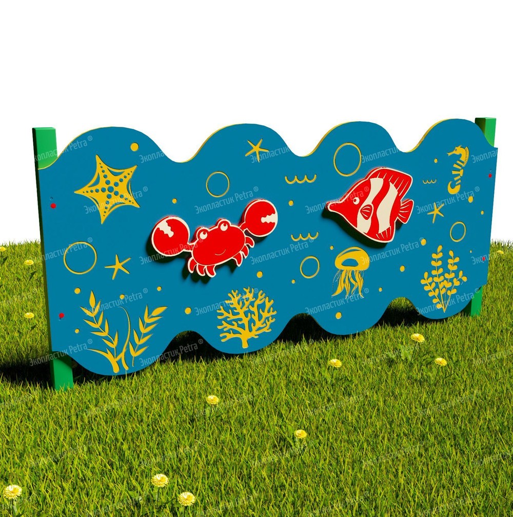 Забор уличный из экопластика 1