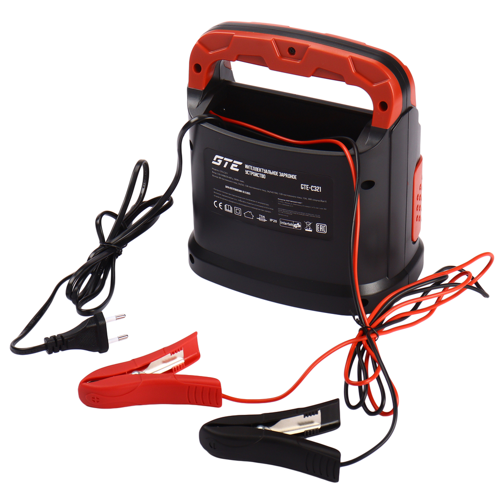 Устройство зарядное интеллектуальное 6-12V 15A 200Ач AGM/GEL LiFePO4 (автомат) GTE