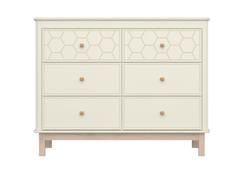 Комод Classic 6 ящиков с фрезеровкой "Мозаика" (молочный)