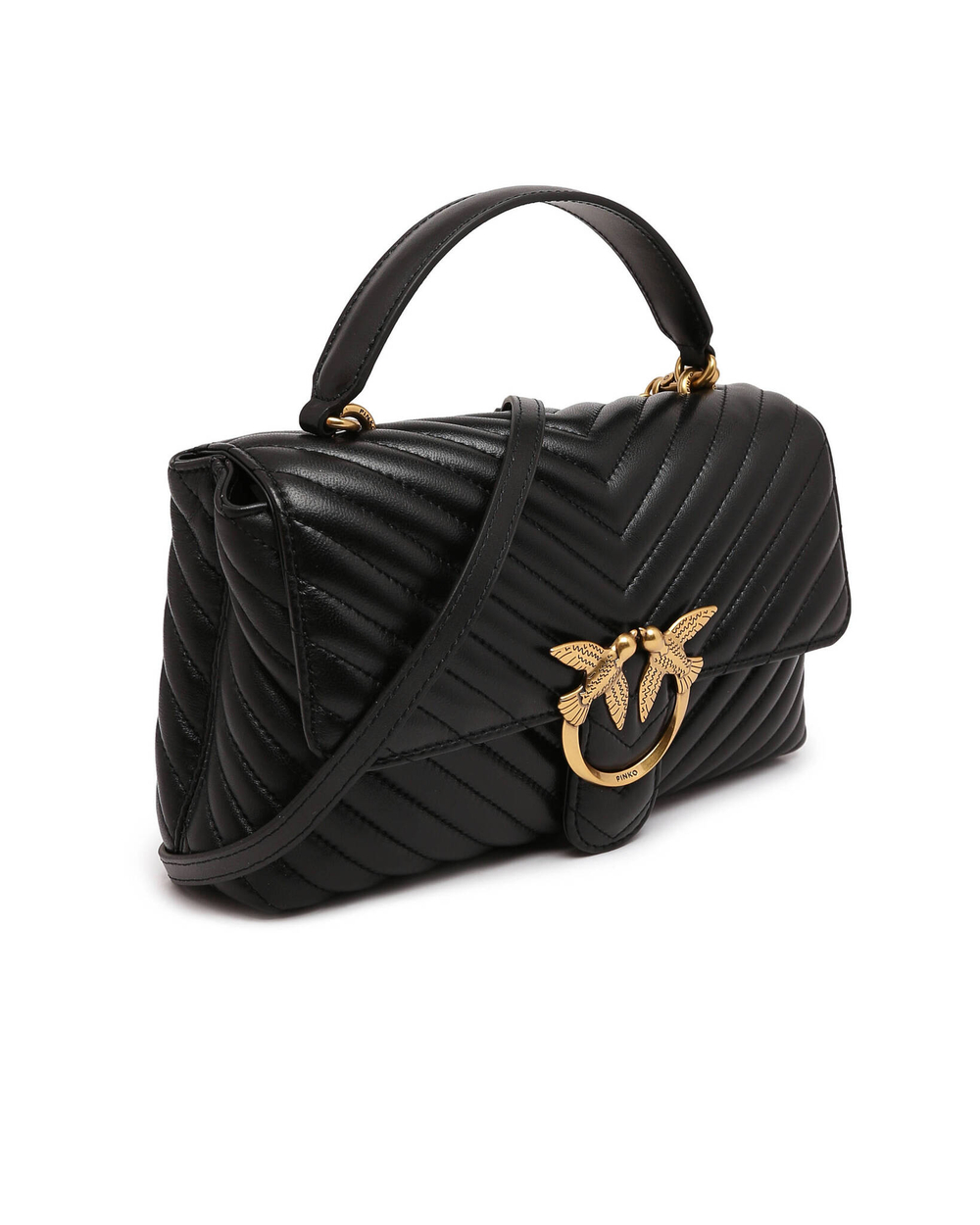 Кожаная сумка-мессенджер love lady puff classic Pinko - черный(100043 A0GK)