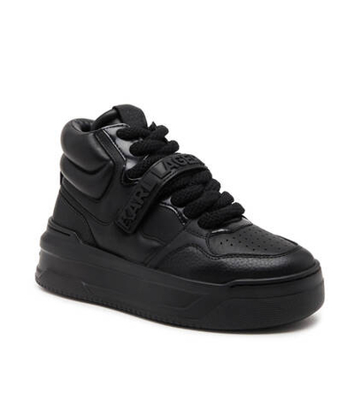 Кожаные кроссовки krew max kc kollar Karl Lagerfeld - черный(KL63350)