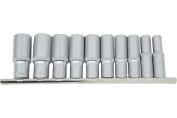 Набор торцевых головок RF-3102-9: 3/8"DR 12-гранных глубоких на планке 10пр. ROCKFORCE