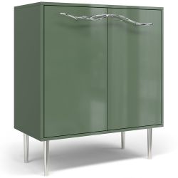 Комод Арт Колор Стайл Сильвер с 2 полками Зеленый нефрит