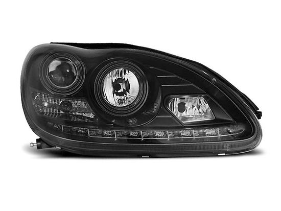 Передние фары daylight black для Mercedes S W220