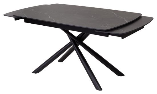 Стол RIVOLI 140 MATT BLACK MARBLE SOLID CERAMIC / BLACK