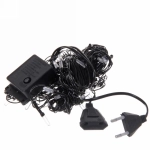 Гирлянда для дома «Кристаллы» 5 м 36 ламп LED черный пров., 8 реж., IP-40, Белый (возможность соединения)