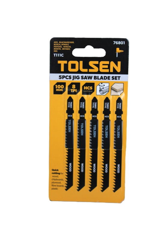 Набор пилок для лобзика Tolsen T111C 5шт. 76801