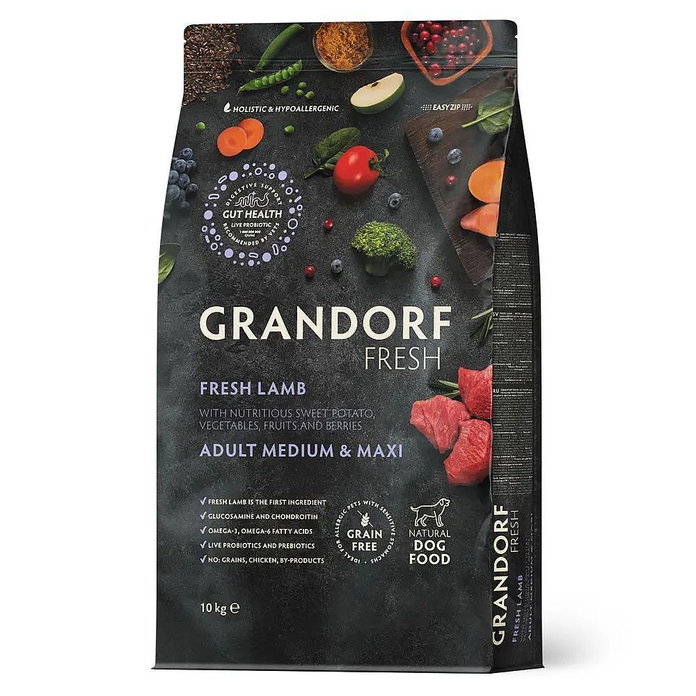 GRANDORF Fresh Dog Adult MED&amp;MAXI Lamb&amp;Sweet Potato 10 кг