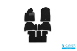 Коврики в салон для TOYOTA Land Cruiser 200, 7 мест, АКПП, 2007-2012, 2012-2015, 2015-2021, внедорожник , 5 шт. (текстиль) KVR03489422110KH