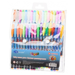 Ручка гелевая, Basir, цветные чернила, серия "Астронавты", ароматизированная с блёстками, 36 шт