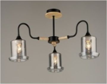 4872/3 BK+WOOD (4) Люстра (RL)