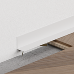 Микроплинтус для пола L-образный белый матовый, алюминиевый, 26×16×2500 мм